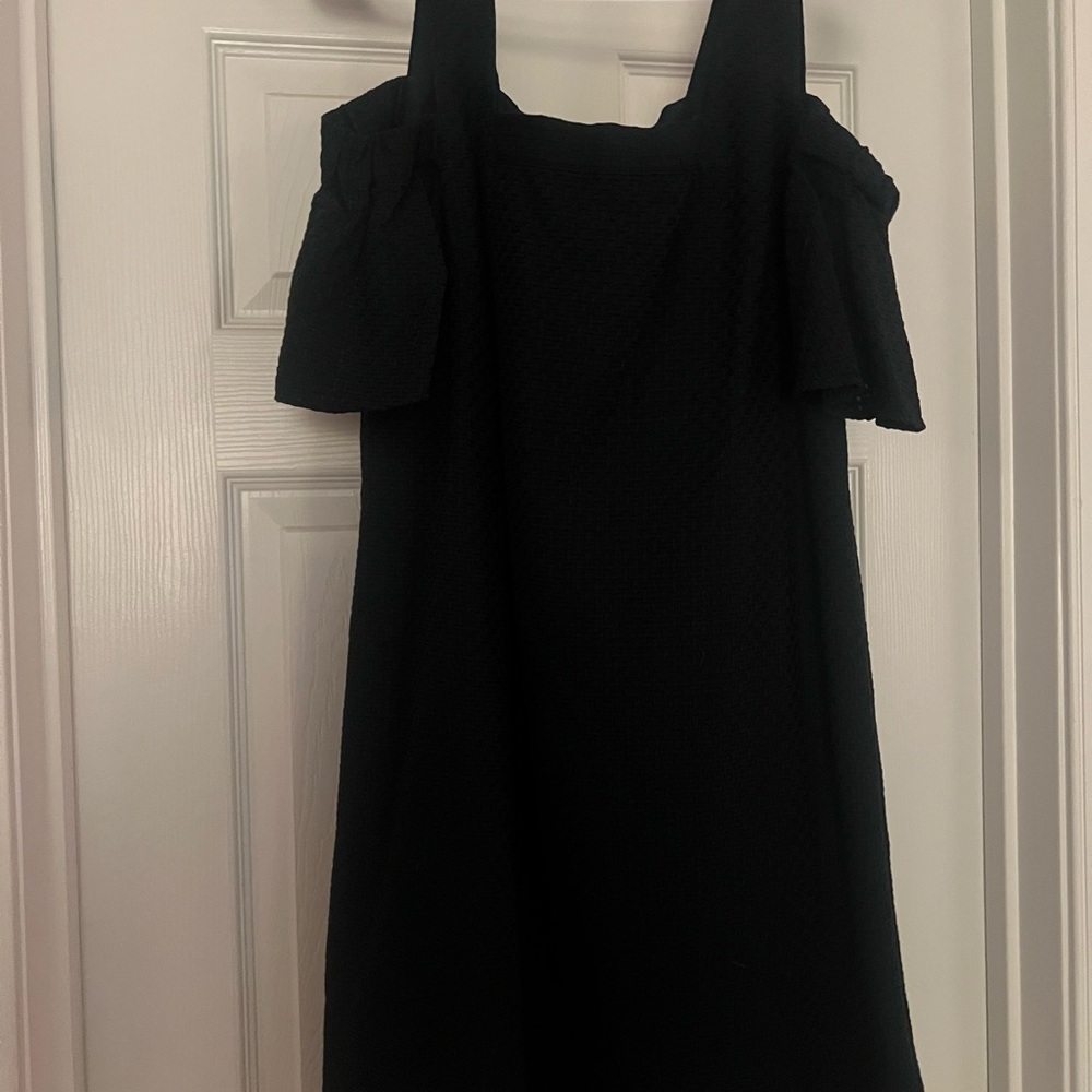J. Crew Black Off-Shoulder Dress